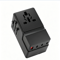 Adaptateur de voyage universel Foxcan 100W avec 2 ports USB Type-C et 2 ports USB-A, 10A, compatible avec les prises US, EU, UK, AU pour les voyages