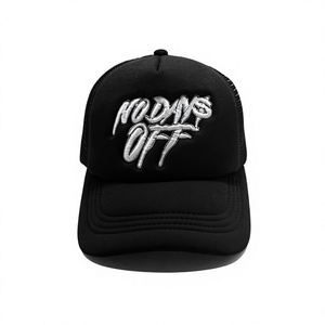 Gorra Trucker de Malla y Espuma de 5 Paneles con Bordado 3D Personalizado 'No Days', Estilo Urbano de Moda para Adultos, Para Todas las Estaciones, Fabricada en Vietnam - Product Image 1