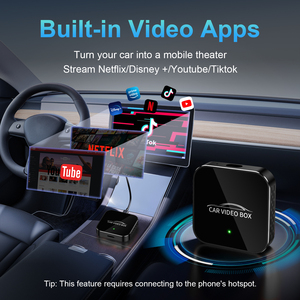 OEM ODM 3 in 1 CarPlay วิดีโอ Ai BOX มัลติมีเดียไร้สายสำหรับเล่น Android รถยนต์อะแดปเตอร์สำหรับ13 TF ช่องใส่ซิมการ์ดแอปเปิ้ล - Product Image 3
