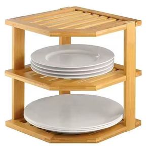 Estante de Especias de Bambú de Tres Niveles, Organizador de Almacenamiento de Madera para Cocina, Estante Multifuncional para Alimentos y Artículos Diversos - Product Image 5