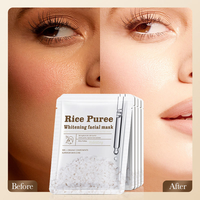 Masque à la purée de riz 25g, hydratant, nourrissant, éclaircissant, resserre les pores, améliore la teint terne, masque facial