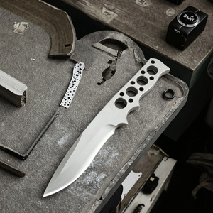 Cuchillo de Hoja Fija con Mango de Acero D2 de Espiga Completa para Caza, Camping y Defensa Personal, con Funda Kydex Personalizable y Soporte OEM - Product Image 3