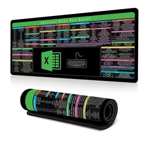 Hot Sale Java <strong>Excel</strong> Desk Mat Keyboard Shortcut Mouse Pad XL,XXL Extended Rubber Non-Slip Rubber Custom Desktop Gaming Mouse Pad - Product Image 5