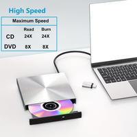 Unidad Óptica Externa USB 3.0 Ultrafina para Laptop, Grabadora de DVD, Lector/Grabador de CD/DVD para Computadora, Venta al Por Mayor