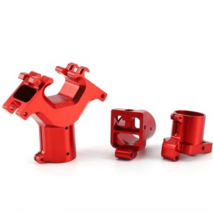 Custom CNC Machined 6061 Aluminum Y Shape Tee Connector Anodized Red Drone <b>Frame</b> Agricultural Plant Protection UAV MU-06 - Product Image 3