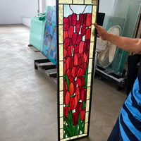 Vidrio Decorativo para Iglesias, Patrones de Fusión de Colores, Resistente al Fuego, Duradero, Anti-UV, Vidrio Esmerilado/Tintado, Ventanas y Domos Personalizables