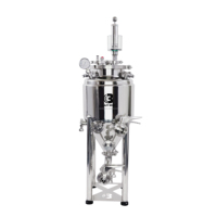 Fermenteur conique pour brassage artisanal CrazyBrew K4-25L, entièrement enveloppé, double paroi, en acier inoxydable 304, 25L