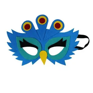 Renkli baskılı parti dekorasyon keçe maskesi