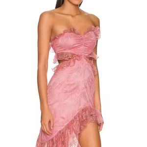 Vestido Maxi Sexy de Verano para Mujer 2025, Vestido Elegante Rosa sin Mangas para Fiesta, Playa y Vacaciones - Product Image 4