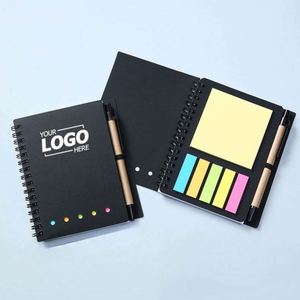 Custom Logo Notebook and Memo <b>Pad</b> Set Branded Promotional Journals for Creative Office Use and Trade Show Giveaways - Product Image 1