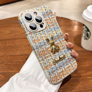 Para <span class=keywords><strong>iPhone</strong></span> 16 Pro Max <span class=keywords><strong>funda</strong></span> de teléfono para <span class=keywords><strong>iPhone</strong></span> 14 patrón tejido 13 15 <span class=keywords><strong>funda</strong></span> de protección de teléfono <span class=keywords><strong>cuerda</strong></span> de mano <span class=keywords><strong>12</strong></span> lindo colgante de conejo - Product Image 6