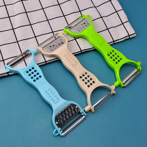 Gadgets de cocina para el hogar innovador manual de plástico de doble cara <span class=keywords><strong>5</strong></span> <span class=keywords><strong>en</strong></span> <span class=keywords><strong>1</strong></span> <span class=keywords><strong>pelador</strong></span> de ajo de frutas y verduras multifuncional - Product Image 1