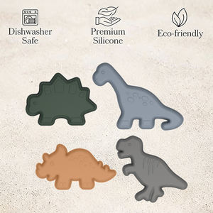 Jouets de plage d'été pour enfants Logo personnalisable Set de seaux en silicone en forme de dinosaure <span class=keywords><strong>Prix</strong></span> d'usine Vente en gros - Product Image 2