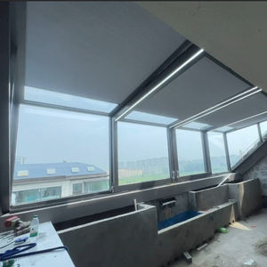 Clôture en aluminium personnalisée de véranda de jardin d'hiver de patio de véranda de véranda en aluminium escamotable de solariums maisons de verre - Product Image 2