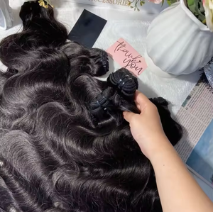 Cheveux Remy vietnamiens ondulés courts pour perruque à dentelle frontale, couleur HD, fournisseur en gros - Product Image 5