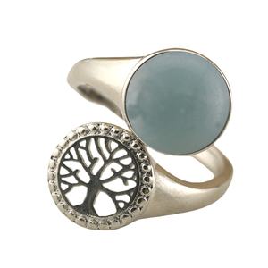 El diseño del anillo del árbol <span class=keywords><strong>de</strong></span> <span class=keywords><strong>la</strong></span> <span class=keywords><strong>vida</strong></span> <span class=keywords><strong>de</strong></span> cristal natural se siente pequeño y <span class=keywords><strong>de</strong></span> lujo Anillo <span class=keywords><strong>de</strong></span> apertura ajustable Joyería - Product Image 6