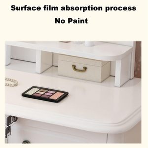 モダンなベッドルーム家具ベッドセットミラーライト付きバニティドレッサーデスクミラードレッシングテーブルデザインアパート用 - Product Image 6