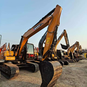Housses de siège rouges avec rideaux bleus pour l'intérieur de la cabine de l'excavatrice SANY SY155C - Product Image 6