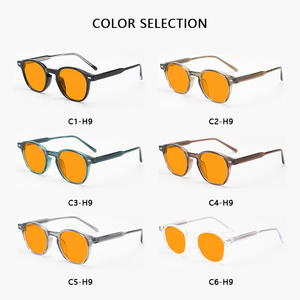 Venta de fábrica Classic TR90 Marco óptico Gafas Personalizadas Unisex Anti Blue Light Gafas con amarillo Rojo Naranja FL41 Lentes - Product Image 4