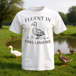T-shirt pour agriculteur amoureux des canards, fluide dans la langue aviaire - Product Image 3