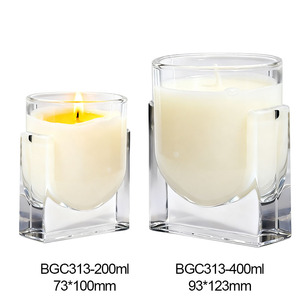 Hot Selling Luxury Aura Empty Scented Candle Holder Unique 16oz Rustic Custom <strong>Decorative</strong> Glass Candle <strong>Jar</strong> with Lid and Box - Product Image 6