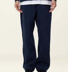 Pantalon <span class=keywords><strong>d</strong></span>écontracté pour homme en coton/polyester doublé polaire 350G, coupe large et droite, avec cordon de serrage, couleur unie - Product Image 6
