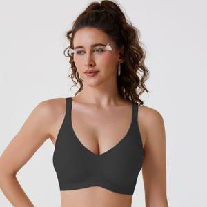 <span class=keywords><strong>Soutien</strong></span>-<span class=keywords><strong>gorge</strong></span> pour femmes à grande taille, sans coutures ni armatures, couleur unie, vente en gros - Product Image 2