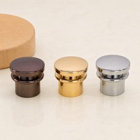 Bouchon de flacon de parfum en alliage de zinc Zamac, capuchon de parfum métallique de luxe, logo personnalisé pour flacon de parfum en verre, vente en gros