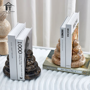 Design d'intérieur moderne Décoration de maison de luxe Café Beige Marbre <span class=keywords><strong>Booken</strong></span> Tabletop Office Decor Accessories - Product Image 1