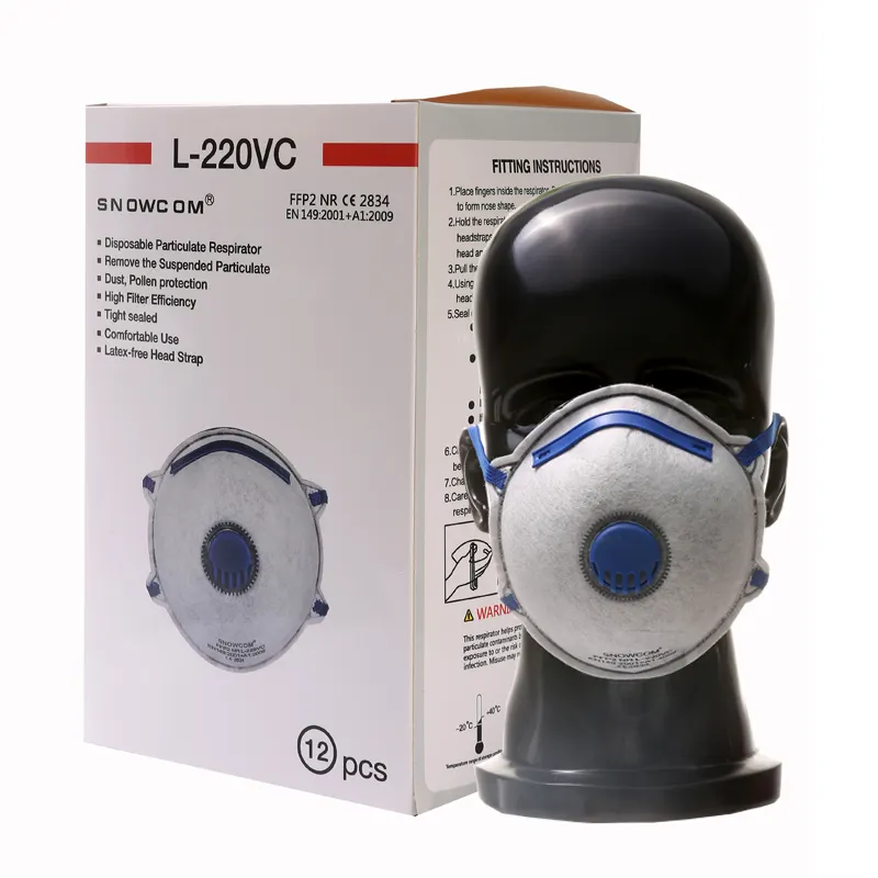 EN149 FFP1 비 wovenDust 얼굴 방패 활성탄 밸브 일회용 얼굴 컵 마스크