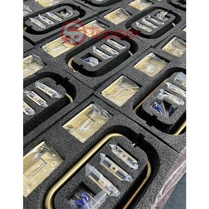 Châu Âu bán hàng CRL chải Nickel tắm kính cửa trượt Đặt vòi hoa sen cửa kính Bản lề kẹp phòng tắm pivot bản lề Bộ - Product Image 6