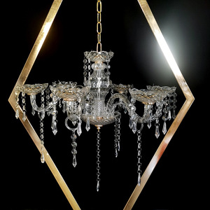 Giá Đỡ Nến Đèn Chùm Pha Lê Kim Loại Acrylic Màu Vàng Kim Loại Sắt Lớn Đồ Trang Trí Hoa Trang Trí Nhà Cửa Phòng Đám Cưới Giá Đỡ Nến - Product Image 4