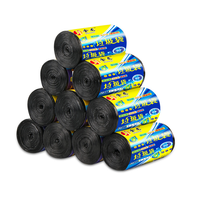 Sacs poubelles noirs jetables thermoscellables en LDPE/HDPE de 55-60 gallons pour entrepreneurs, grands sacs poubelles robustes