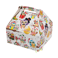 Bonbons de Noël Biscuits Biscuits barre sucrée vide chocolat papier emballage boîte-cadeau avec poignée
