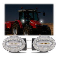 Feu de position avant à LED homologué Emark avec clignotant ambre pour Massey Ferguson 4384570M1
