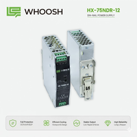 Série d'alimentations économiques fines pour rail DIN WHOOSH NDR 75W 120W 240W 480W 12V 24V 48V pour l'automatisation industrielle