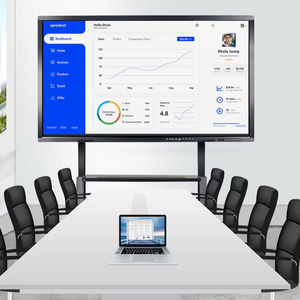 40 điểm màn hình cảm ứng 55 inch kỹ thuật số tương tác màn hình phẳng <span class=keywords><strong>LCD</strong></span> hiển thị thông minh Bảng trắng cho giảng dạy với đứng - Product Image 1