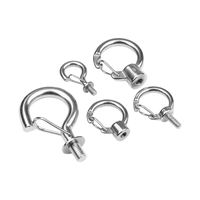 Écrous à œil ouvert en acier inoxydable 304 et acier au carbone, style JIS, crochets de levage avec loquets de sécurité pour suspension d'éclairage et équipement de rigging