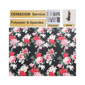 Free Sample 15 Kinds Of Grey Fabric Selection Support Digital Printing Custom Polyester Elastic Printed Fabric
