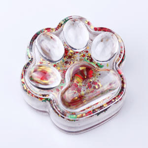 Cuenco Desmagnetizador de Piedra de Cristal Natural, Joyería de Resina, Caja de Almacenamiento de Cosméticos para Escritorio con Diseño de Pata, Caja de Regalo - Product Image 4