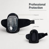 Genouillères pour hommes pour travaux électriques et plomberie, coque rembourrée avec grip texturé et sangles renforcées en points croisés