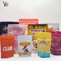 Offre Spéciale d'impression numérique personnalisé thermoscellé plastique de qualité alimentaire nylon aluminium laminé snack noix chips sacs d'emballage pochettes