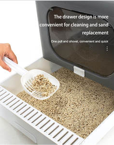 Pet malzemeleri kedi kum kabı tamamen kapalı süper büyük katlanır kedi kum kabı - Product Image 5