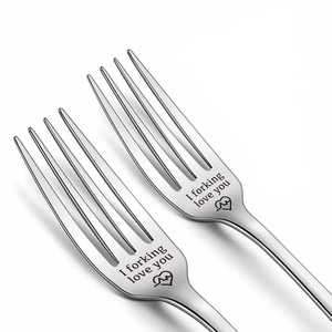 2 cucharas de café personalizadas de acero inoxidable, cucharas de helado grabadas, regalos para parejas - Product Image 1