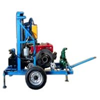 Perforadora de Tierra Eléctrica Portátil de 130 m y 22 hp, Equipo de Perforación con Carretilla, Máquina Perforadora de Pozos de Agua