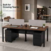Bureau d'ordinateur moderne modulaire et durable avec pieds en métal, écologique, facile à assembler, pour usage commercial, domestique, scolaire ou en appartement