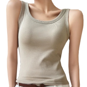 Venta al por mayor de camisetas sin mangas transpirables, informales, estampadas, de verano, para mujer, con corte ajustado y tirantes. - Product Image 1