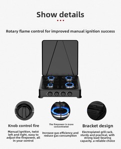 Estufa de <span class=keywords><strong>Gas</strong></span> de 4 Quemadores de Alta Calidad con Diseño Europeo 2026, Cocina para el Hogar, Cocina de Camping para Exteriores - Product Image 5