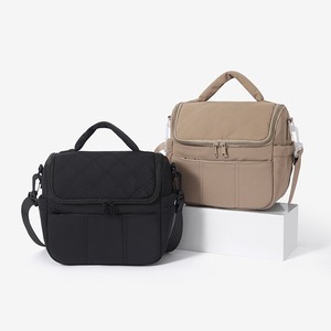 Sac à déjeuner Moyu isotherme, bandoulière, rose et noir, imperméable, pour les trajets quotidiens - Product Image 3