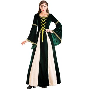Vestido Largo Medieval para Mujer, Disfraz para Representaciones Escénicas, Estilo Europeo Retro, Vestido de Terciopelo, Traje de Reina o Princesa - Product Image 2